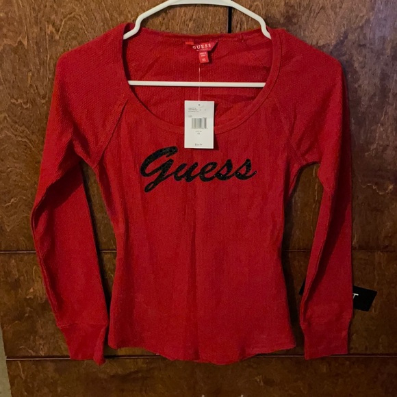 Red guess long sleeve Clearance